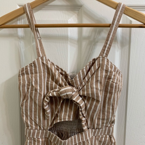 Abercrombie Striped Linen Jumpsuit - Small - Picture 5 of 9
